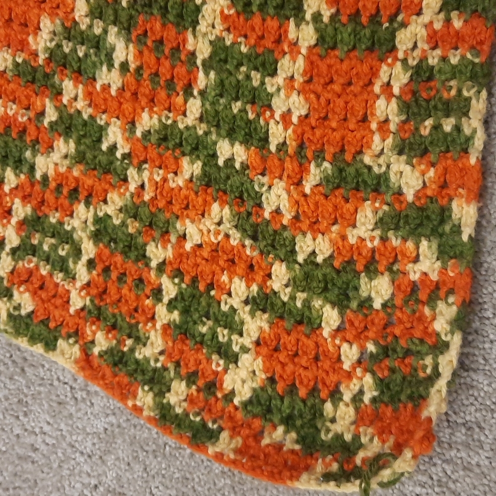 Camouflage pattern Autum Fall colours Afghan Vintage - Picture 3 of 5